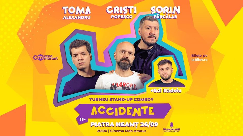 Stand-up cu Toma, Cristi & Sorin Pârcălab „Accidente” ⚠️ Piatra Neamț