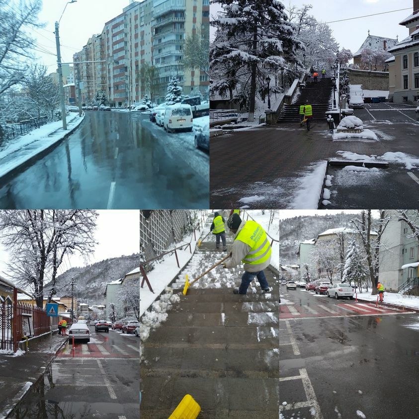 🌨 Societatea Publiserv a intervenit încă de azi-noapte pentru degajarea zăpezii de pe căile de acces